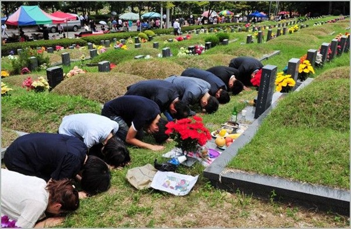 Phong tục Beolcho và Seongmyo thể hiện đạo hiếu của người Hàn. Nguồn: billiongraves